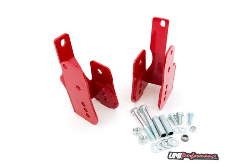 Ford Mustang Control Arm Mounts - Rear - UMI Performance - Relocation Brackets - Bolt In - `05-`14